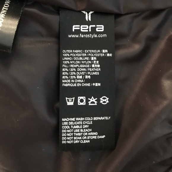 🌀NWOT! FERA Down Puffer Jacket 600 Fill - Picture 12 of 13
